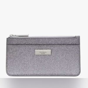 ✨️NWT✨️ Kate Spade Kenzie Glitter Slim Wallet, Candied Flower, $149 MSRP